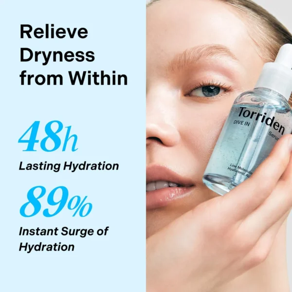 Torriden DIVE IN Hyaluronic Acid Serum 50ml (1.69 fl.oz.) | Deep Hydration to Get Glow Skin