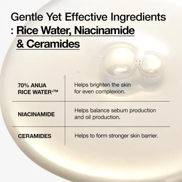 ANUA Rice 70 Glow Milky Toner, for Glass Skin, Rice Water, Niacinamide, Ceramides, Panthenol, Fragrance-Free, Non comedogenic, Fungal Acne Safe, Korean Skin Care, 250ml/8.45fl.oz. Visit the ANUA Store