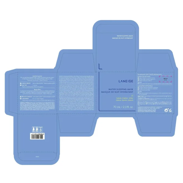 LANEIGE Water Sleeping Mask: Hydrating Korean Overnight Mask with Squalane & Probiotic-Derived Complex, for Bright, Glowing Skin & Barrier