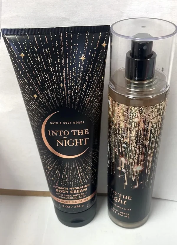 Bath & Body Works - Into the Night - Fine Fragrance Mist and Ultra Shea Body Cream - Full Size (Packaging Varies) Brand: Bath & Body Works
