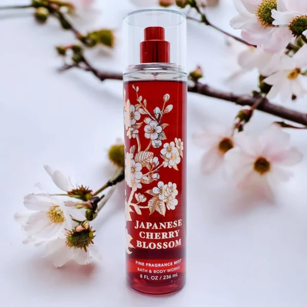 Bath & Body Works Japanese Cherry Blossom Set - Shower Gel 10 oz, Fragrance Mist 8 oz, Body Lotion 8 oz