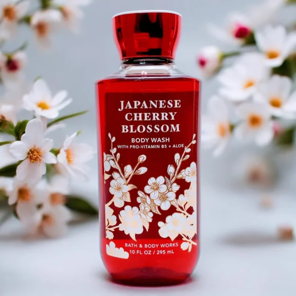 Bath & Body Works Japanese Cherry Blossom Set - Shower Gel 10 oz, Fragrance Mist 8 oz, Body Lotion 8 oz