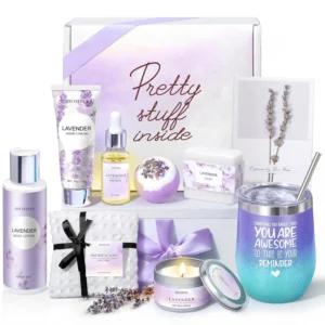 Gifts for Women Spa Gifts Baskets for Women Birthday Gifts Lavender Bath and Body Sets Mothers Day Gifts Relaxing Self Care Get Well Gift for Mom Her Girlfriends Sister Teacher Friends Coworkers