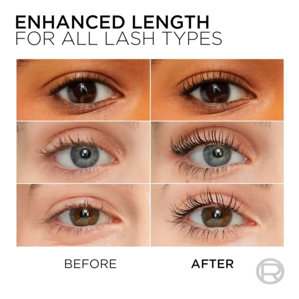 L'Oreal Paris Makeup Telescopic Original Lengthening Mascara, Blackest Black, 0.27 Fl Oz (1 Count)