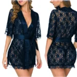 Desire Sheer Babydoll Robe & Panty Set