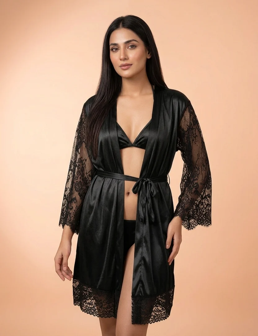3-piece-silk-and-lace-nightwear-set-1 3-Piece Silk & Lace Nightwear Set