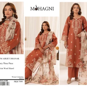 Premium Airjet Dhanak With Digital Wool Shawl MOHAGNI-1219